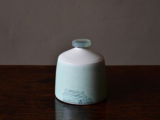  - Mudlarking Bottle.  Porcelain with glass stopper found on th...