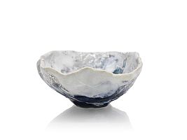 Ocean Wave Summer Chawan (ceremonial tea bowl) by Yoca Muta