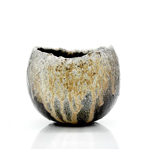 Yuta Shibaoka - Chawan with Natural ash glazing, Anagama fired