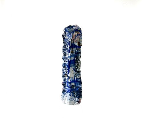  - Ofukei hanging flower vase with applied urushi lacquer
