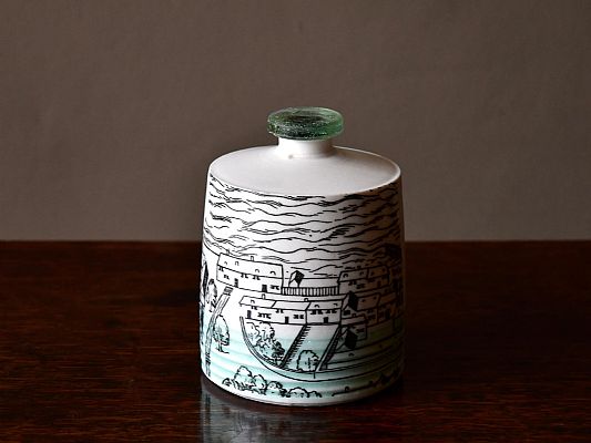  - Mudlarking Bottle.  Porcelain with glass stopper found on th...