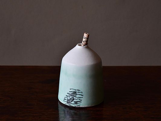  - Mudlarking Inkwell.  Porcelain with pipe stem found on the T...