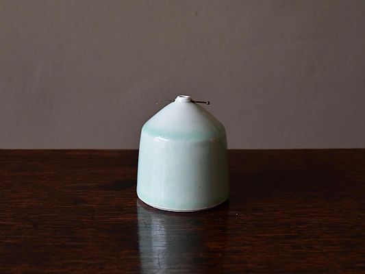  - Mudlarking Pin Pot.  Porcelain with handmade pin found on th...