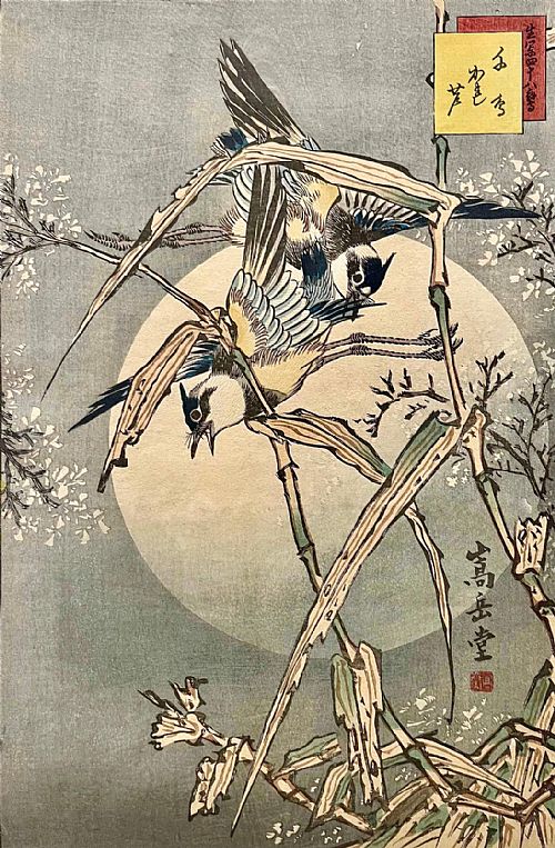 Nakayama Sugakudo - Plovers and Dry Reeds  , 1859