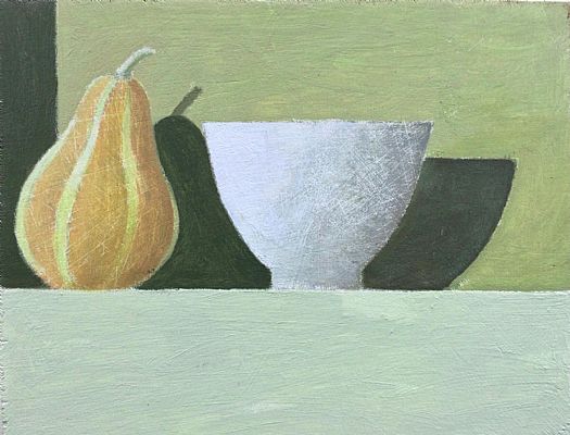 Philip Lyons - Gold Gourd & White Bowl
