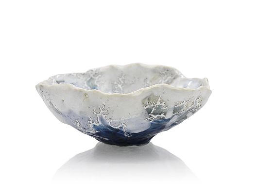  - Ocean Wave Summer Chawan (ceremonial tea bowl)