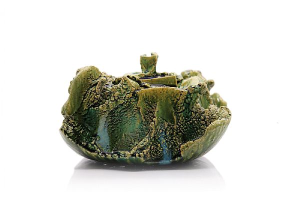 Shigemasa Higashida - Sculptural Oribe Jar