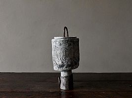 Ceramic Oval Box with Tubular Legs by Simone Krug-Springsguth