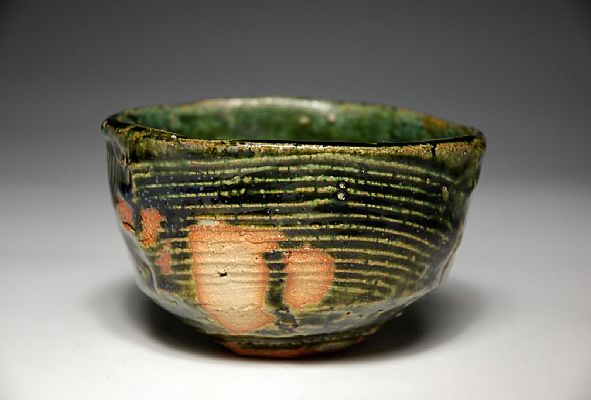 Jeff Shapiro - Slab Constructed Chawan with Carved Footring. Glazed with Ja...