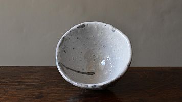 Hand Crushed Feldspar Bowl by Takuma Murakoshi