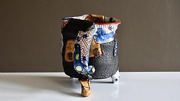 Tall footed mug by Aaron Scythe