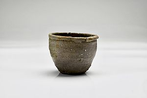 Iga Sake CupIga Clay Body, Natural Ash Glaze, Oil Charcoal and Wood Fired by Takashi Tanimoto