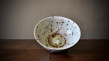 Small Bowl with Copper Red Accents and River Grog by Peter Wills
