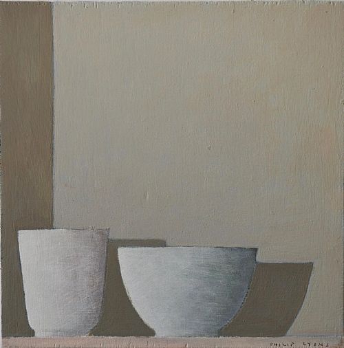 Philip Lyons - White Vase White Bowl( Morning Light and Shadows )