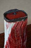 Tall Rectangular Container Red by Eddie Curtis