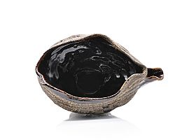 Karatsu urushi black katakuchi by Kodai Ujiie