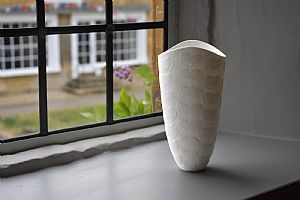 Tall Curved Veil Ginko Vase by Sasha Wardell