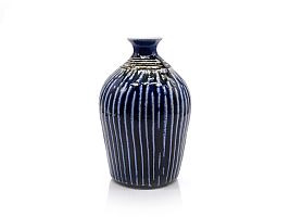 Salt Glazed Fluted vase by Tomoo Hamada