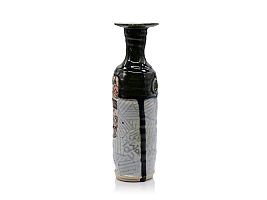 Iro-Shino Oribe sake-bottle by Aaron Scythe