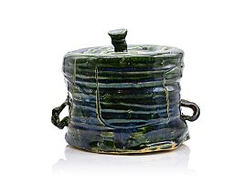 Oribe mizusashi (water container for the tea ceremony) by Aaron Scythe