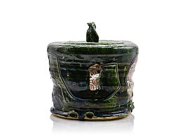 Oribe mizusashi (water container for the tea ceremony) by Aaron Scythe