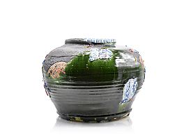 Oribe yobitsugi style vase by Aaron Scythe