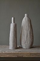 White Ribbed Bottle by Malcolm Martin & Gaynor Dowling