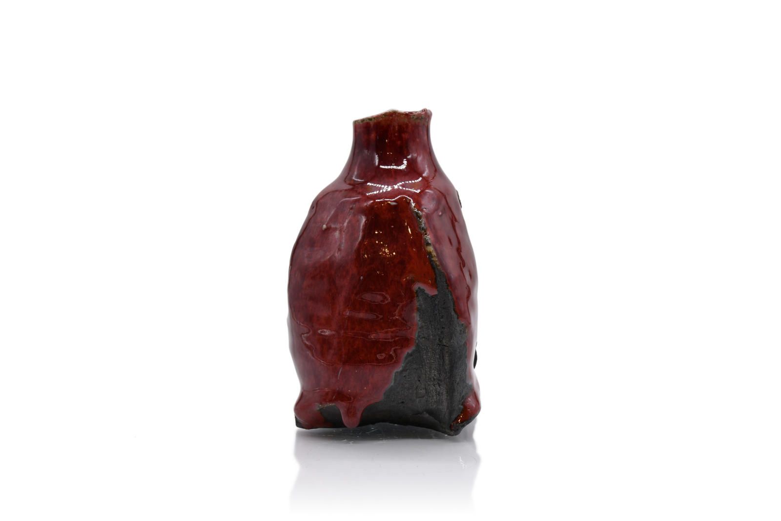 Copper Red Sake bottle by Margaret Curtis