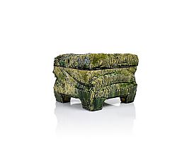 Oribe Ceramic Box by Makoto Yamaguchi