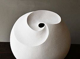 'Contained' - White Sculpture by Mitch Pilkington
