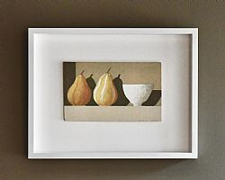 Two Stripey Gourds & One White Bowl by Philip Lyons
