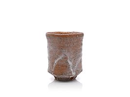 Biwa-Iro Hagi Yunomi - Loquat Colour tea cup by Kiyoshi Yamato