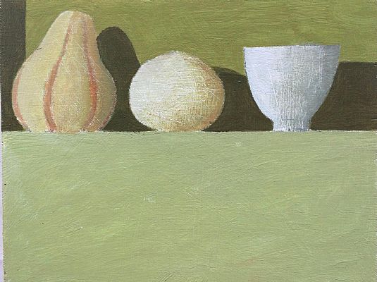 Philip Lyons - 2 Gourds & White Bowl (Quiet Evening)