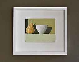 Gold Gourd & White Bowl by Philip Lyons