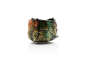 Oribe Chawan (Ceremonial Tea bowl) by Shigemasa Higashida