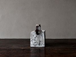 Small Ceramic Box with Old Metal Lid by Simone Krug-Springsguth