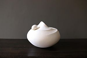White Pebble Sculpture by Mitch Pilkington