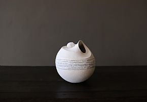 Grey / White Bound Pebble Sculpture by Mitch Pilkington