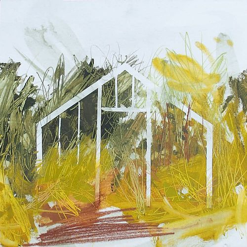 Anna King - Overgrown Greenhouse; Cleavers, Fig, Nettles ( sketch )