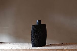 Black Wave Flask by Malcolm Martin & Gaynor Dowling