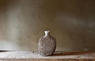 Ribbed Flask by Malcolm Martin & Gaynor Dowling