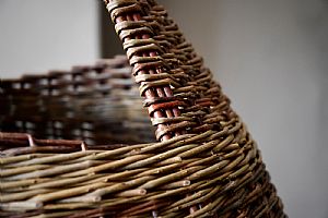 Small Curvaceous Asymmetric Basket by Sue Kirk